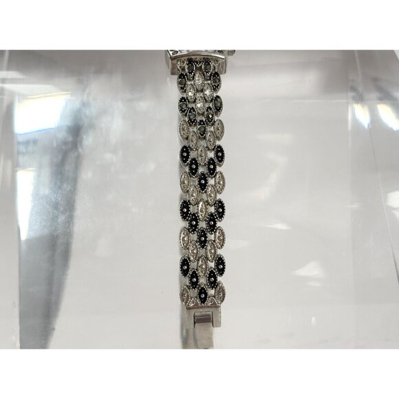 Embassy GEM9049L Marcasite Silver T Quartz Vintage Wristwatch - 14mm - WORKS! - Picture 5 of 8